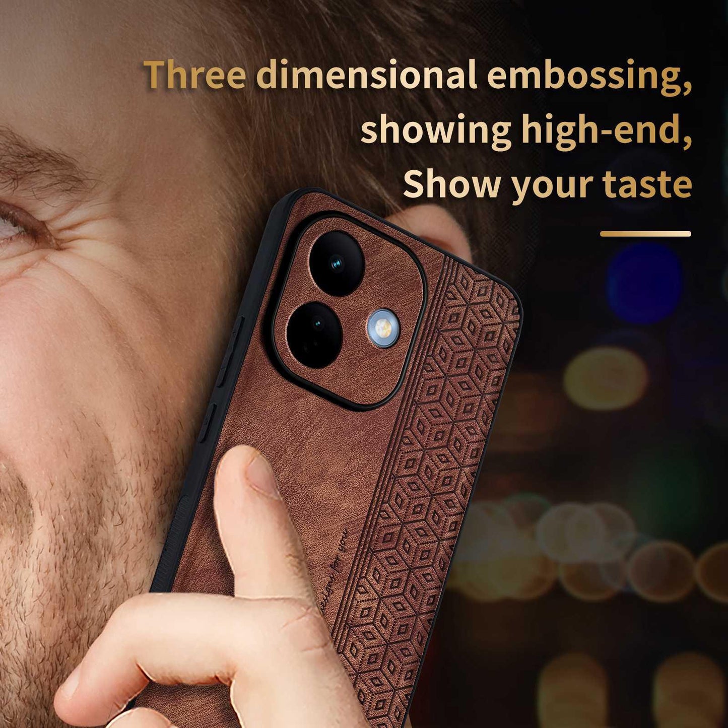For Redmi Note 17 5G/4G Global 171mm AZNS 3D Embossed Skin Feel Phone Case(Black)