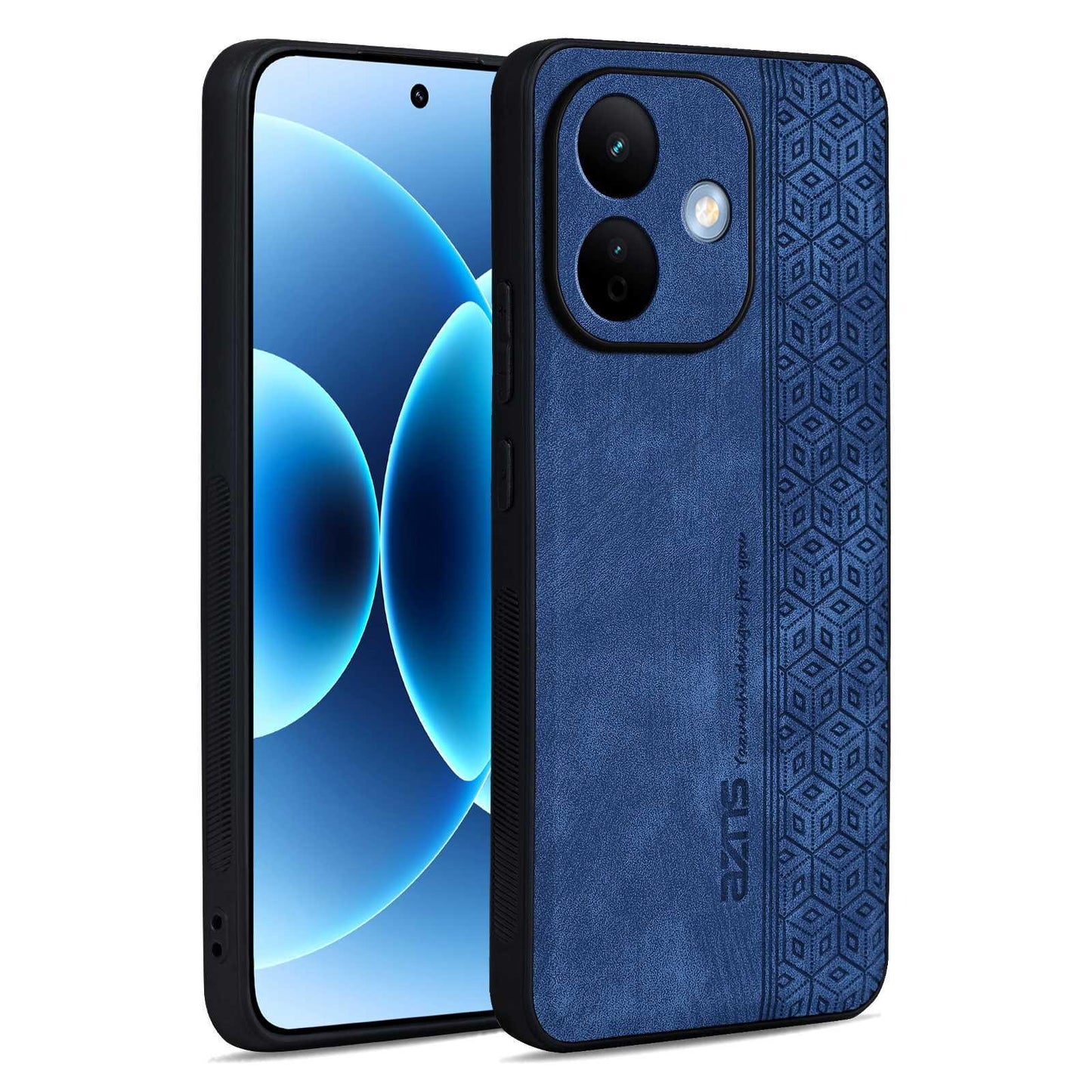 For Redmi Note 17 5G/4G Global 171mm AZNS 3D Embossed Skin Feel Phone Case(Sapphire Blue)
