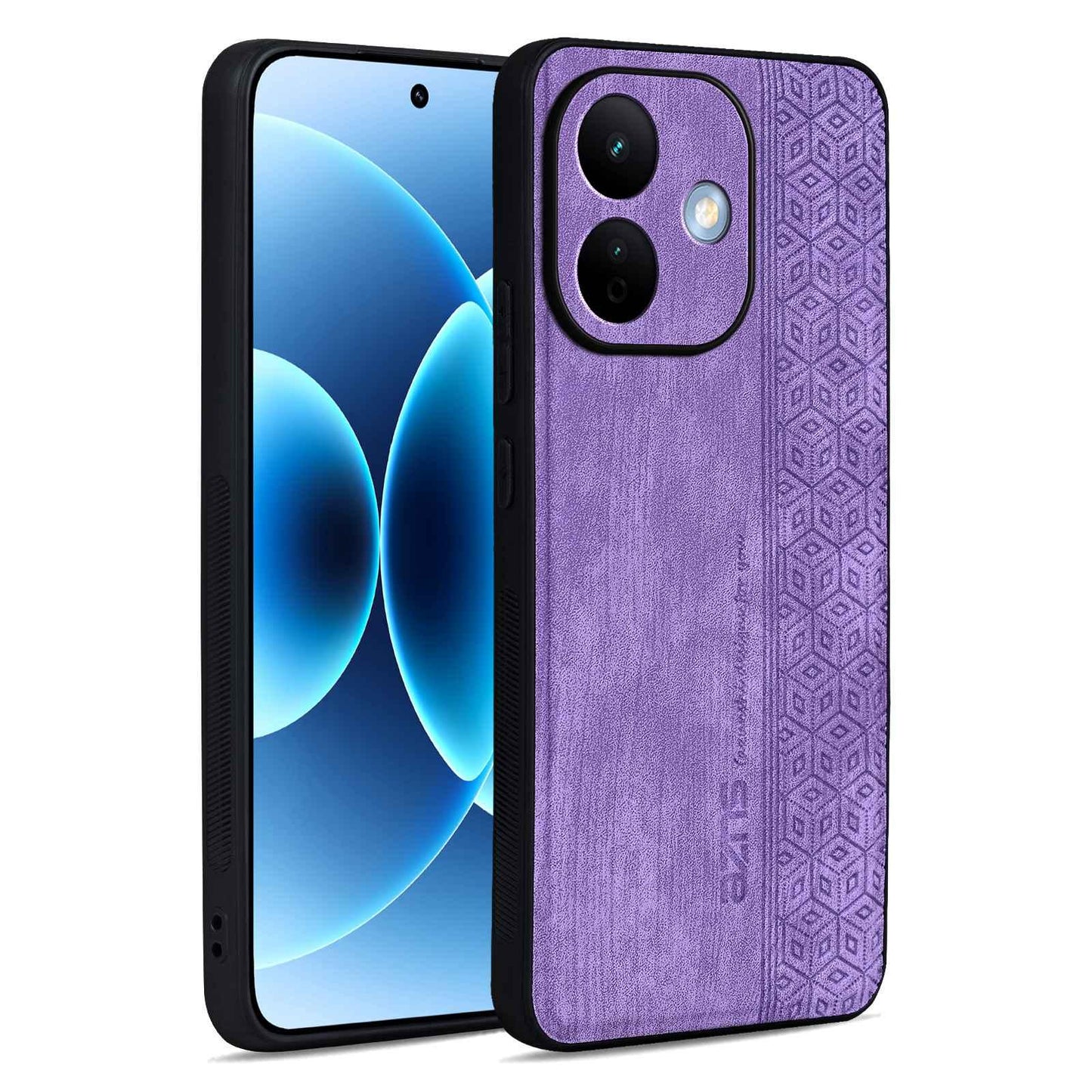 For Redmi Note 17 Pro 5G Global 163mm AZNS 3D Embossed Skin Feel Phone Case(Purple)