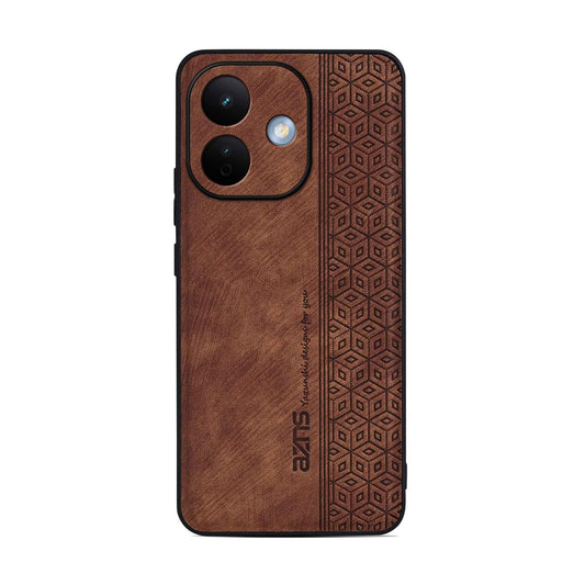 For Redmi Note 17 Pro 5G Global 163mm AZNS 3D Embossed Skin Feel Phone Case(Brown)