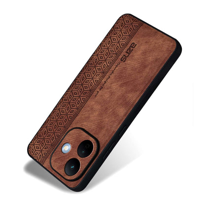 For Redmi Note 17 Pro 5G Global 163mm AZNS 3D Embossed Skin Feel Phone Case(Brown)