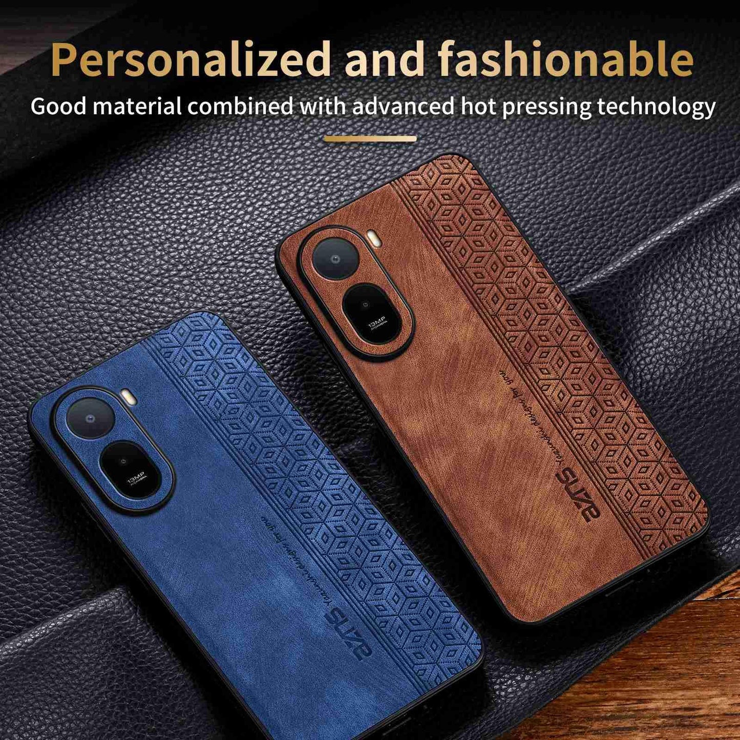 For Redmi A7 Pro 4G/5G 171mm AZNS 3D Embossed Skin Feel Phone Case(Black)