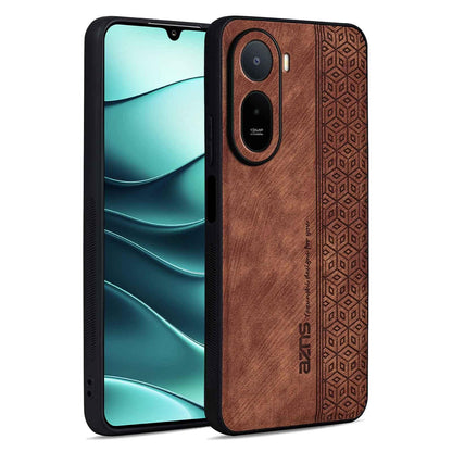 For Redmi A7 Pro 4G/5G 171mm AZNS 3D Embossed Skin Feel Phone Case(Brown)