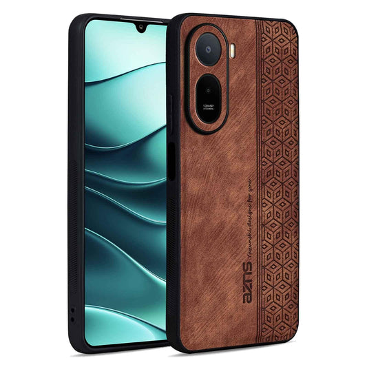 For Redmi A7 Pro 4G/5G 171mm AZNS 3D Embossed Skin Feel Phone Case(Brown)