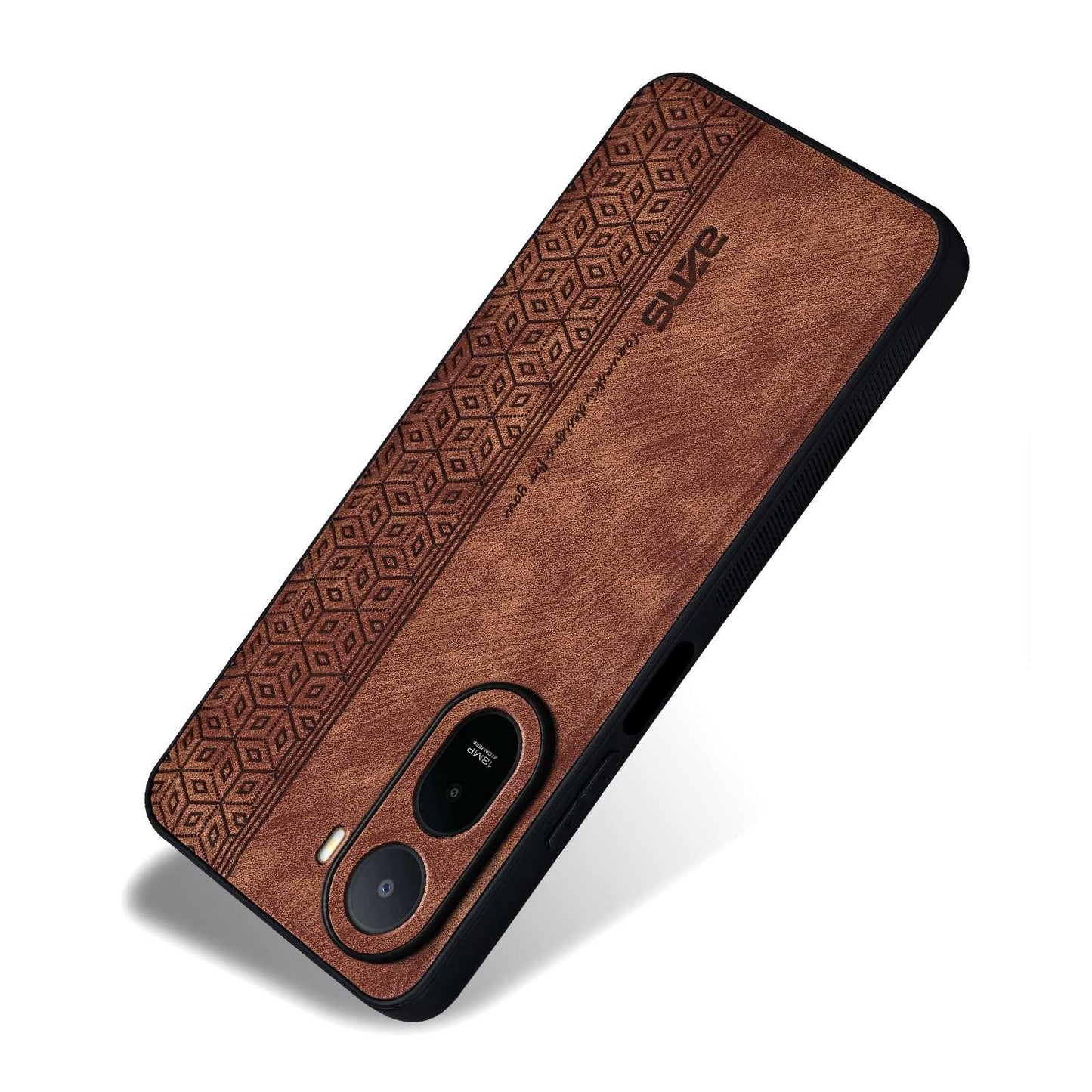 For Redmi A7 Pro 4G/5G 171mm AZNS 3D Embossed Skin Feel Phone Case(Brown)