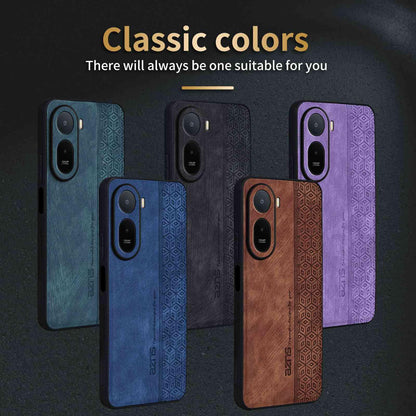 For Redmi A7 Pro 4G/5G 171mm AZNS 3D Embossed Skin Feel Phone Case(Brown)