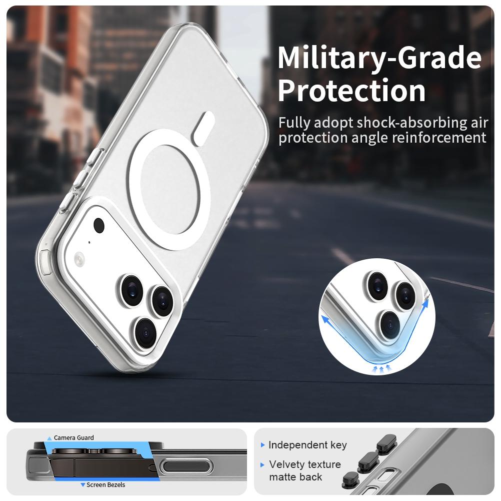 For iPhone 18 Pro Max Candy Magsafe PC Hybrid TPU Phone Case - White - EDA007087729A