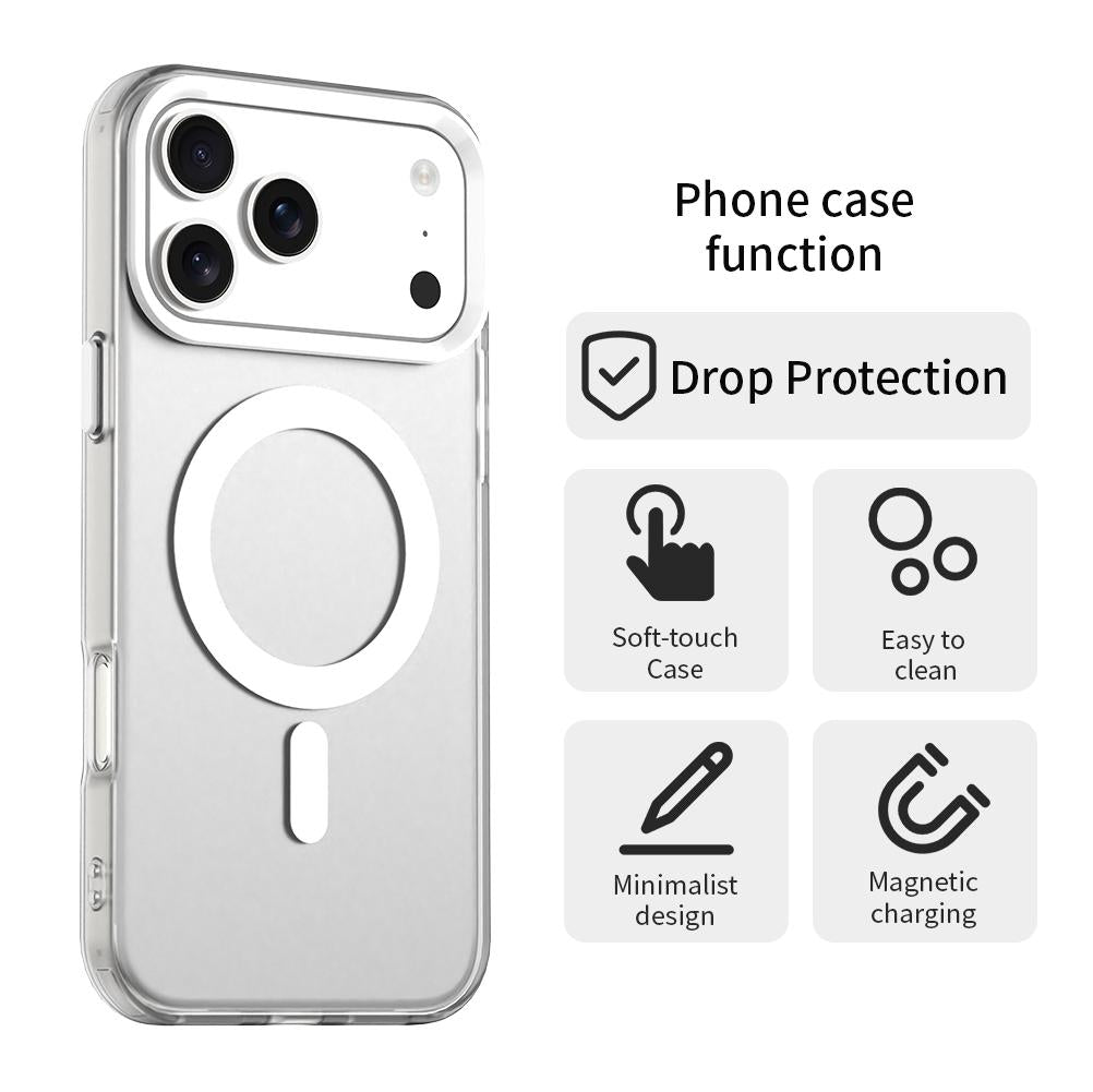 For iPhone 18 Pro Max Candy Magsafe PC Hybrid TPU Phone Case - White - EDA007087729A