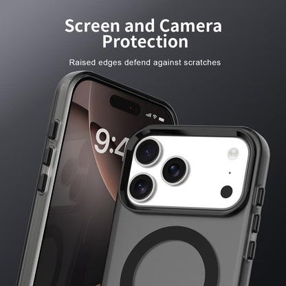For iPhone 18 Pro Max Candy Magsafe PC Hybrid TPU Phone Case - Black - EDA007087729C