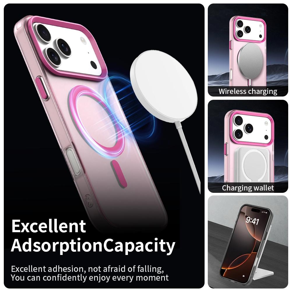 For iPhone 18 Pro Max Candy Magsafe PC Hybrid TPU Phone Case - Red - EDA007087729D