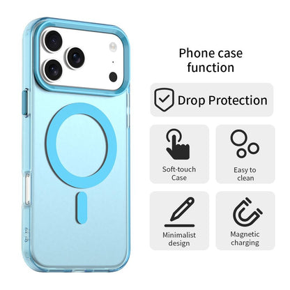 For iPhone 18 Pro Max Candy Magsafe PC Hybrid TPU Phone Case - Blue - EDA007087729E