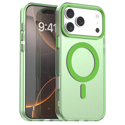 For iPhone 18 Pro Max Candy Magsafe PC Hybrid TPU Phone Case - Green - EDA007087729F