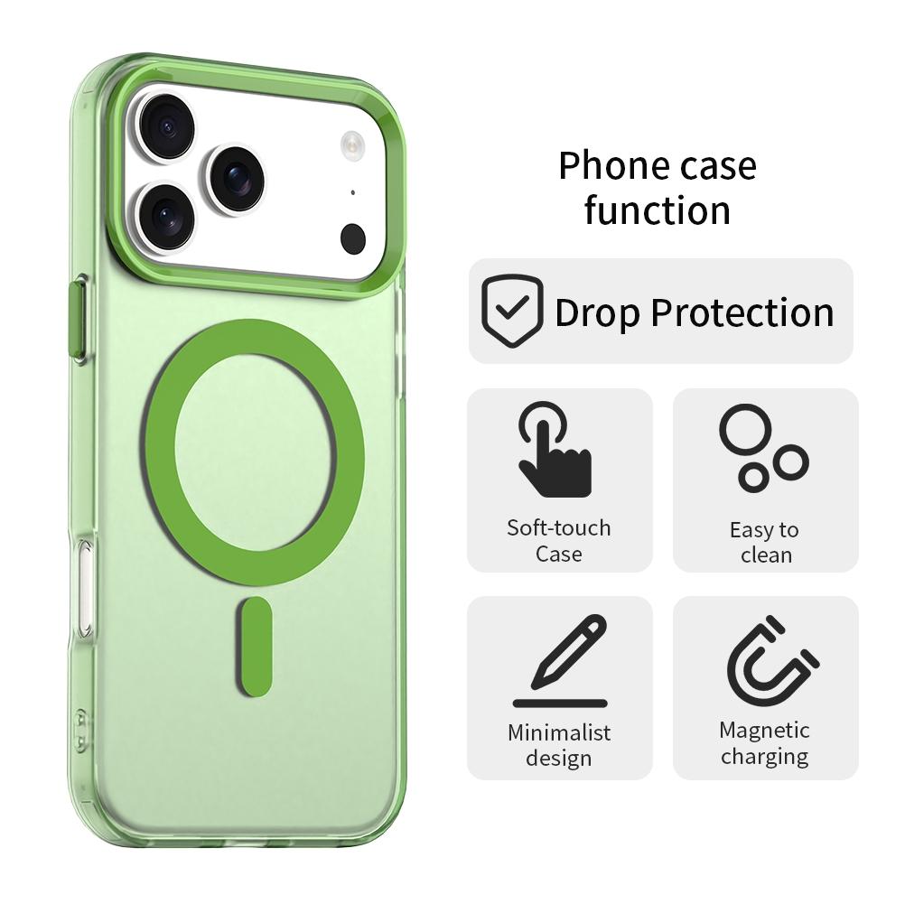 For iPhone 18 Pro Max Candy Magsafe PC Hybrid TPU Phone Case - Green - EDA007087729F
