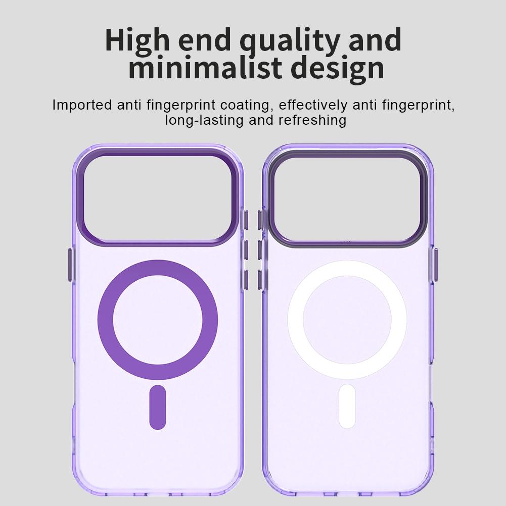 For iPhone 18 Pro Max Candy Magsafe PC Hybrid TPU Phone Case - Purple - EDA007087729G