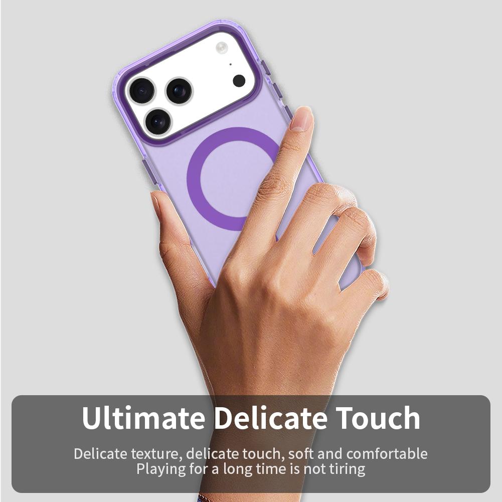 For iPhone 18 Pro Max Candy Magsafe PC Hybrid TPU Phone Case - Purple - EDA007087729G