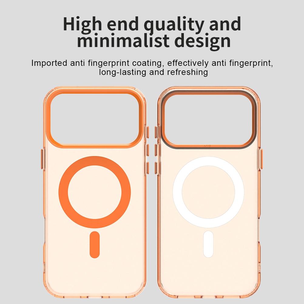 For iPhone 18 Pro Candy Magsafe PC Hybrid TPU Phone Case - Orange - EDA007087730B