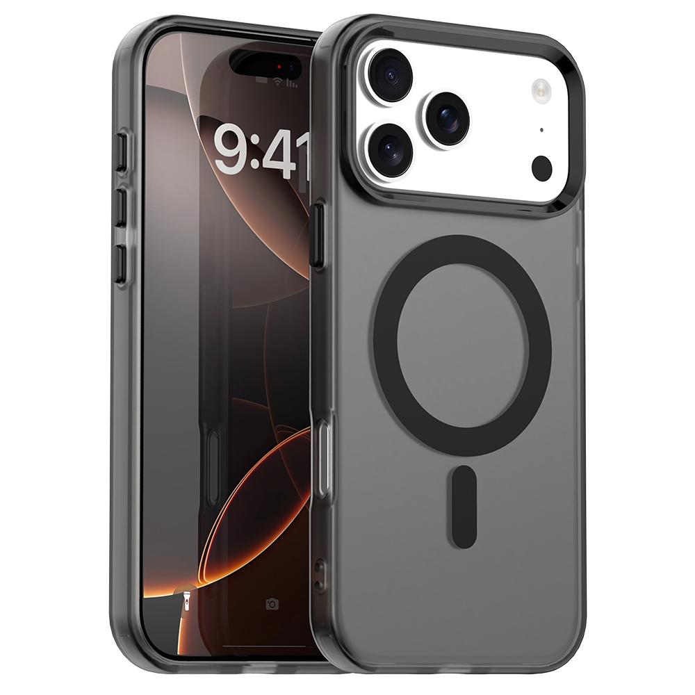 For iPhone 18 Pro Candy Magsafe PC Hybrid TPU Phone Case - Black - EDA007087730C