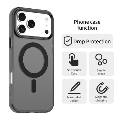 For iPhone 18 Pro Candy Magsafe PC Hybrid TPU Phone Case - Black - EDA007087730C