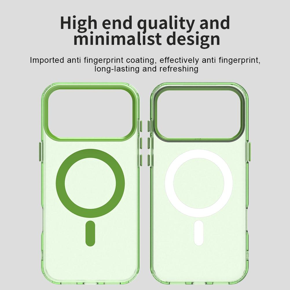 For iPhone 18 Pro Candy Magsafe PC Hybrid TPU Phone Case - Green - EDA007087730F