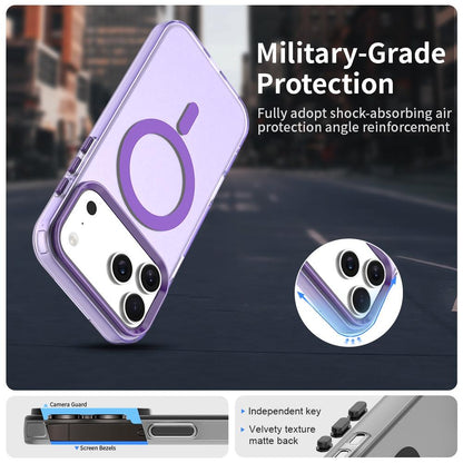 For iPhone 18 Pro Candy Magsafe PC Hybrid TPU Phone Case - Purple - EDA007087730G