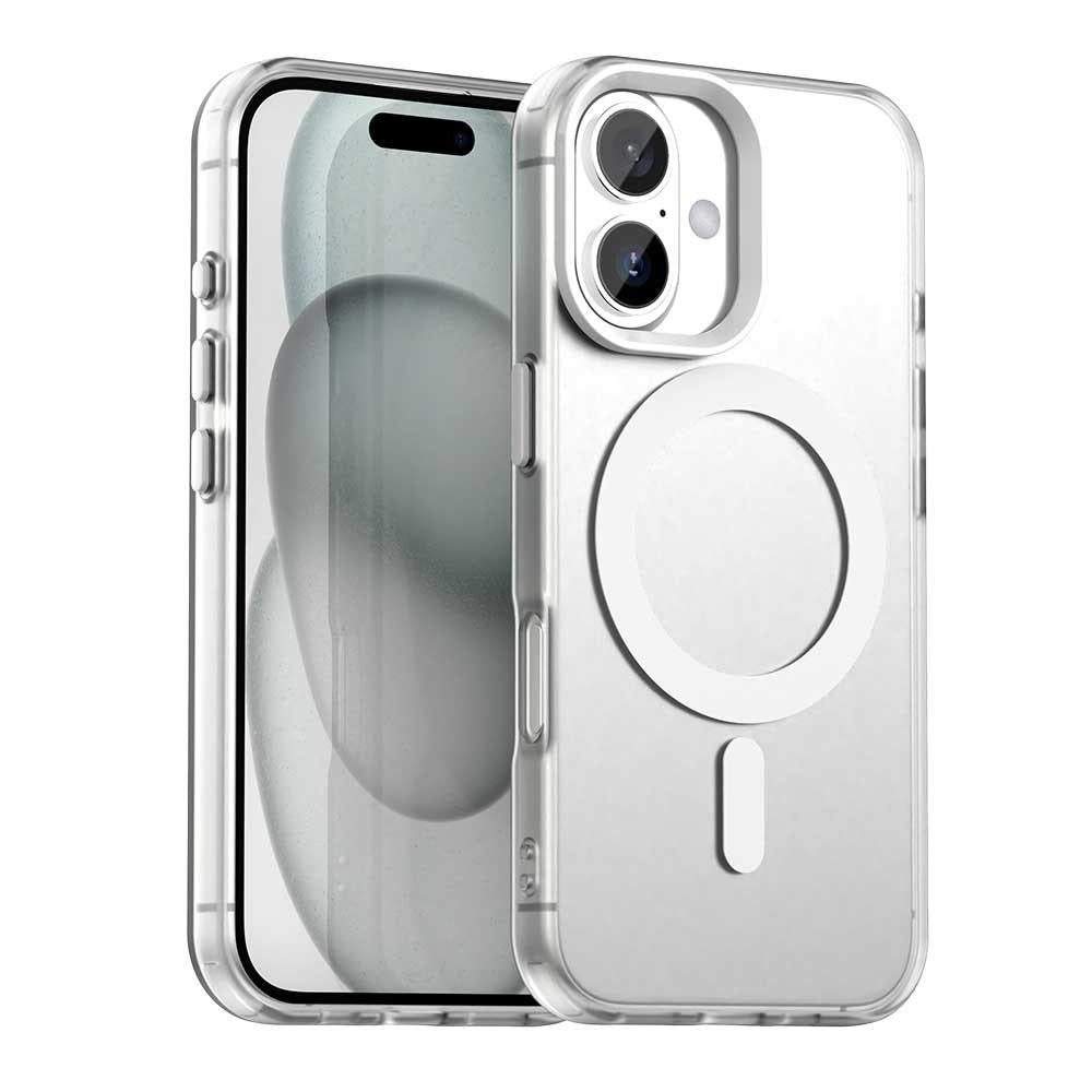 For iPhone 18 Candy Magsafe PC Hybrid TPU Phone Case - White - EDA007087731A