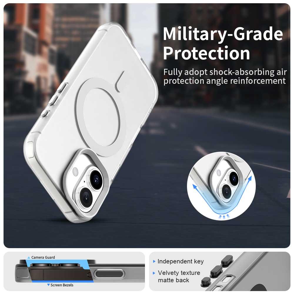 For iPhone 18 Candy Magsafe PC Hybrid TPU Phone Case - White - EDA007087731A
