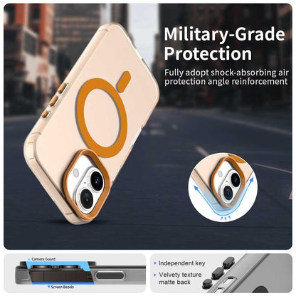 For iPhone 18 Candy Magsafe PC Hybrid TPU Phone Case - Orange - EDA007087731B
