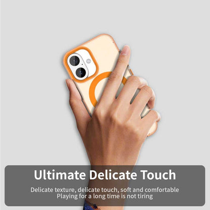 For iPhone 18 Candy Magsafe PC Hybrid TPU Phone Case - Orange - EDA007087731B