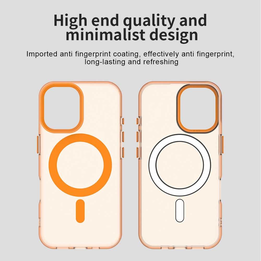 For iPhone 18 Candy Magsafe PC Hybrid TPU Phone Case - Orange - EDA007087731B