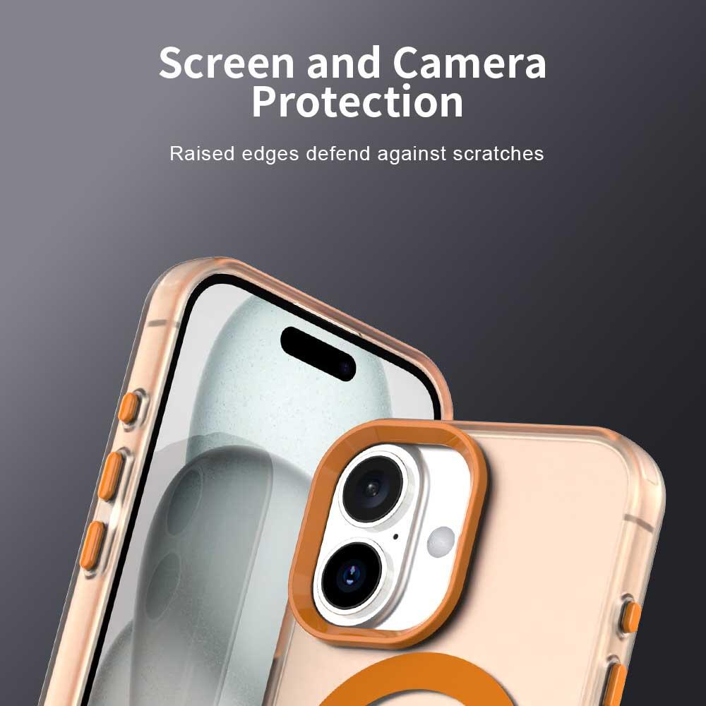 For iPhone 18 Candy Magsafe PC Hybrid TPU Phone Case - Orange - EDA007087731B