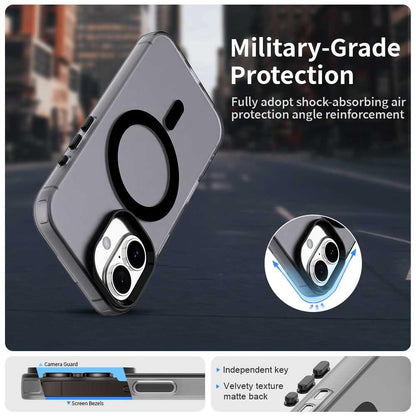 For iPhone 18 Candy Magsafe PC Hybrid TPU Phone Case - Black - EDA007087731C