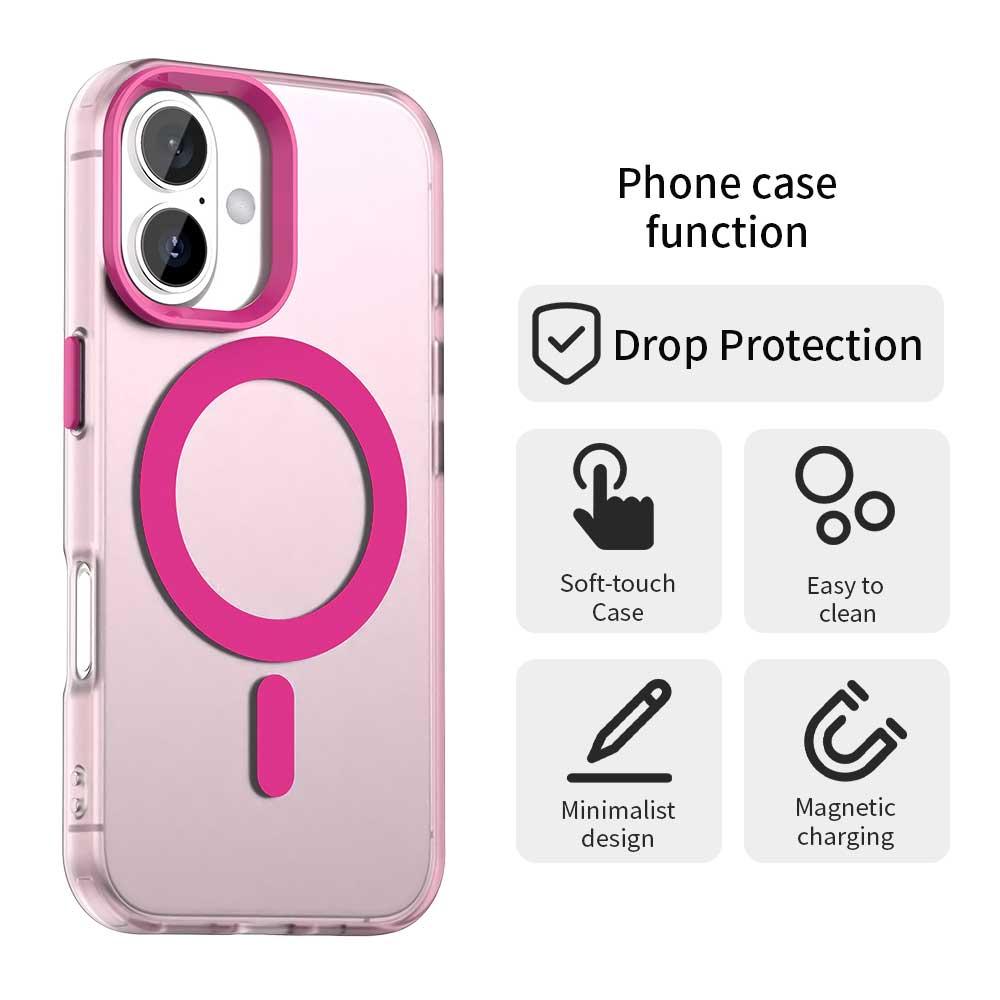 For iPhone 18 Candy Magsafe PC Hybrid TPU Phone Case - Red - EDA007087731D