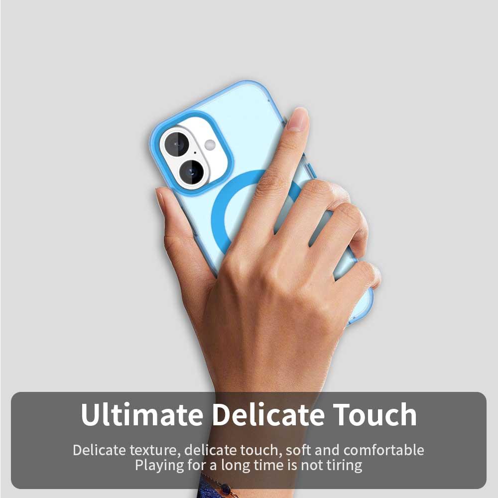For iPhone 18 Candy Magsafe PC Hybrid TPU Phone Case - Blue - EDA007087731E