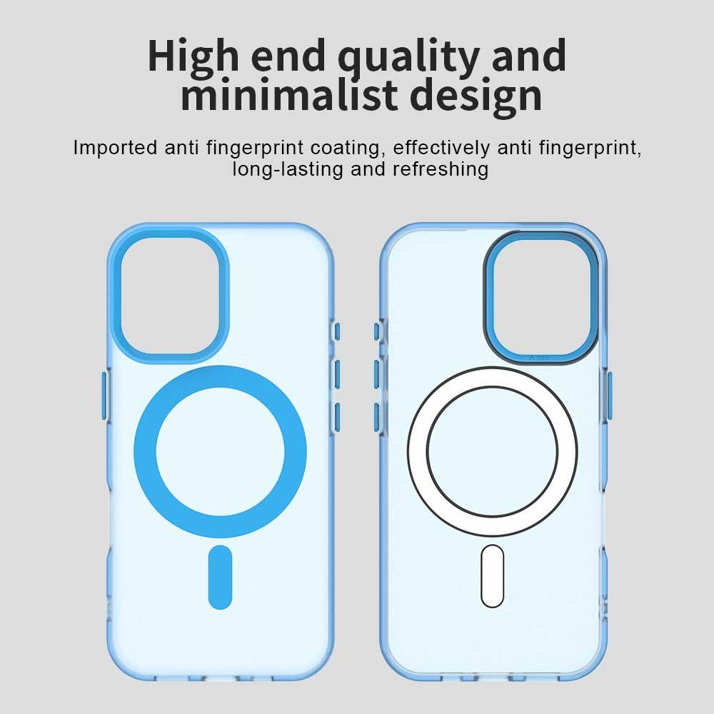 For iPhone 18 Candy Magsafe PC Hybrid TPU Phone Case - Blue - EDA007087731E
