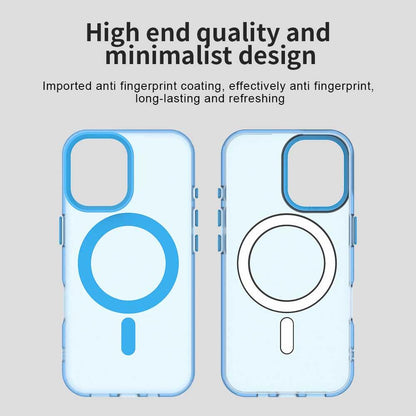 For iPhone 18 Candy Magsafe PC Hybrid TPU Phone Case - Blue - EDA007087731E