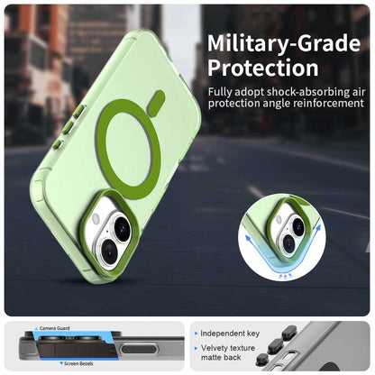 For iPhone 18 Candy Magsafe PC Hybrid TPU Phone Case - Green - EDA007087731F