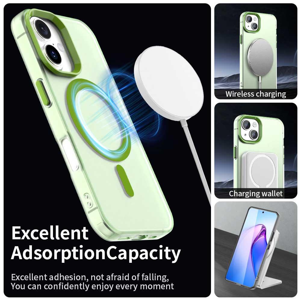 For iPhone 18 Candy Magsafe PC Hybrid TPU Phone Case - Green - EDA007087731F