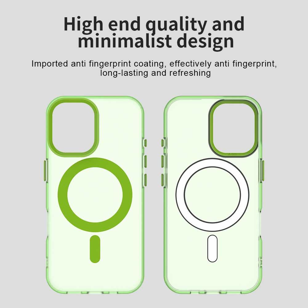 For iPhone 18 Candy Magsafe PC Hybrid TPU Phone Case - Green - EDA007087731F