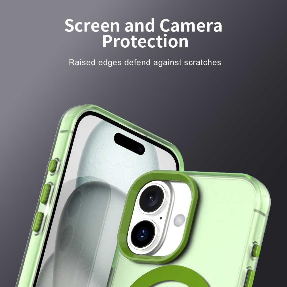 For iPhone 18 Candy Magsafe PC Hybrid TPU Phone Case - Green - EDA007087731F