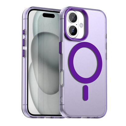 For iPhone 18 Candy Magsafe PC Hybrid TPU Phone Case - Purple - EDA007087731G