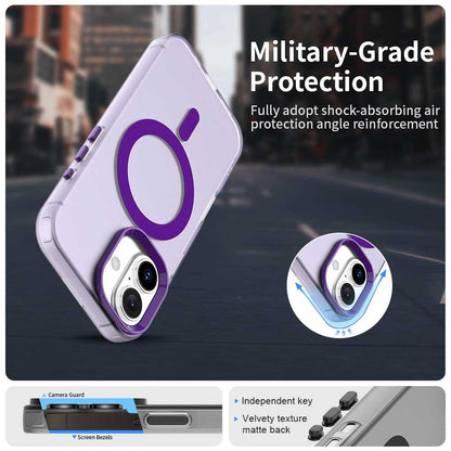 For iPhone 18 Candy Magsafe PC Hybrid TPU Phone Case - Purple - EDA007087731G
