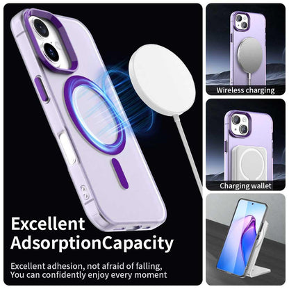 For iPhone 18 Candy Magsafe PC Hybrid TPU Phone Case - Purple - EDA007087731G