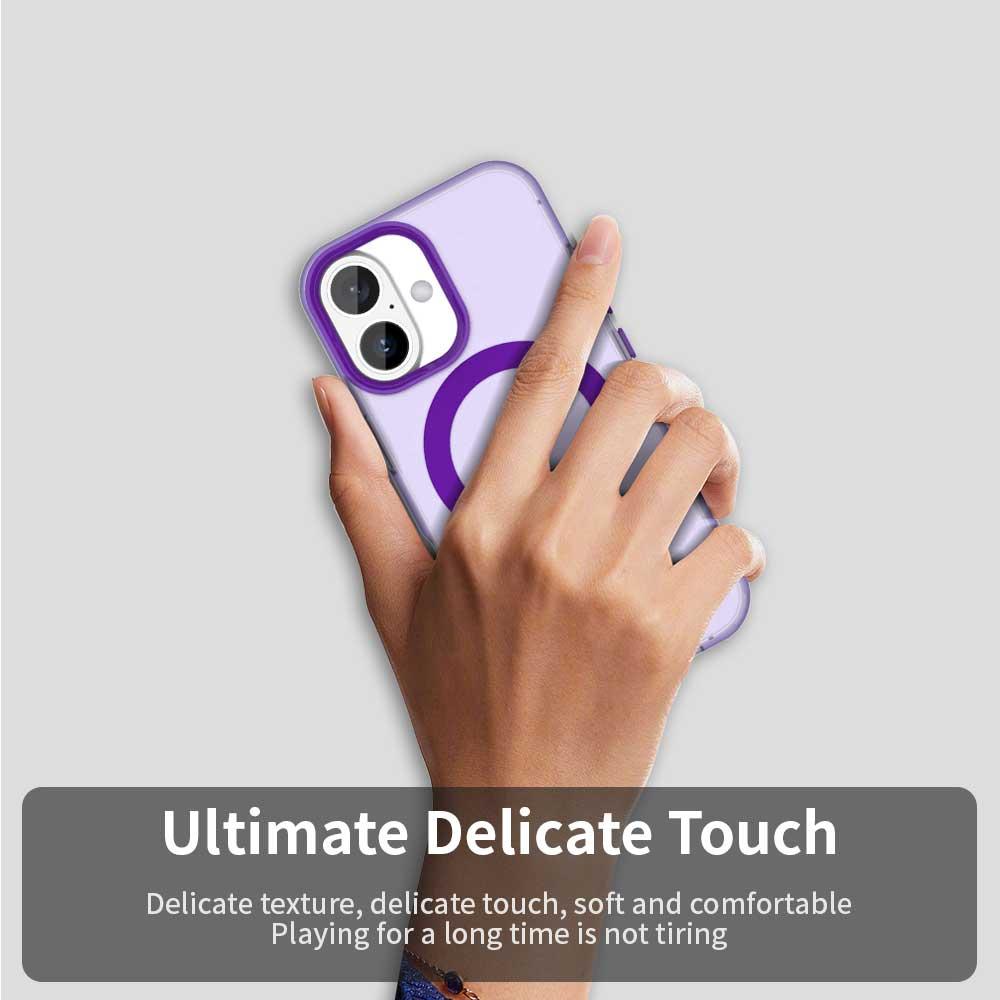 For iPhone 18 Candy Magsafe PC Hybrid TPU Phone Case - Purple - EDA007087731G