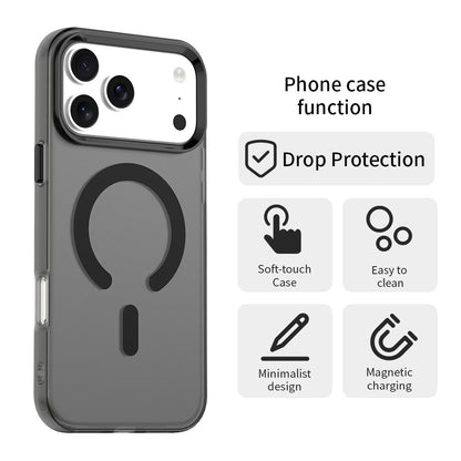 For iPhone 18 Pro C-type Candy Magsafe PC Hybrid TPU Phone Case - Black - EDA007087732C