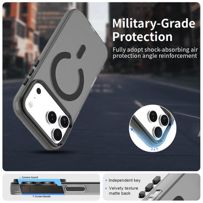 For iPhone 18 Pro C-type Candy Magsafe PC Hybrid TPU Phone Case - Black - EDA007087732C