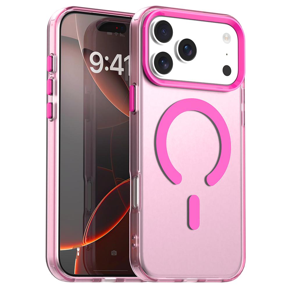 For iPhone 18 Pro C-type Candy Magsafe PC Hybrid TPU Phone Case - Red - EDA007087732D