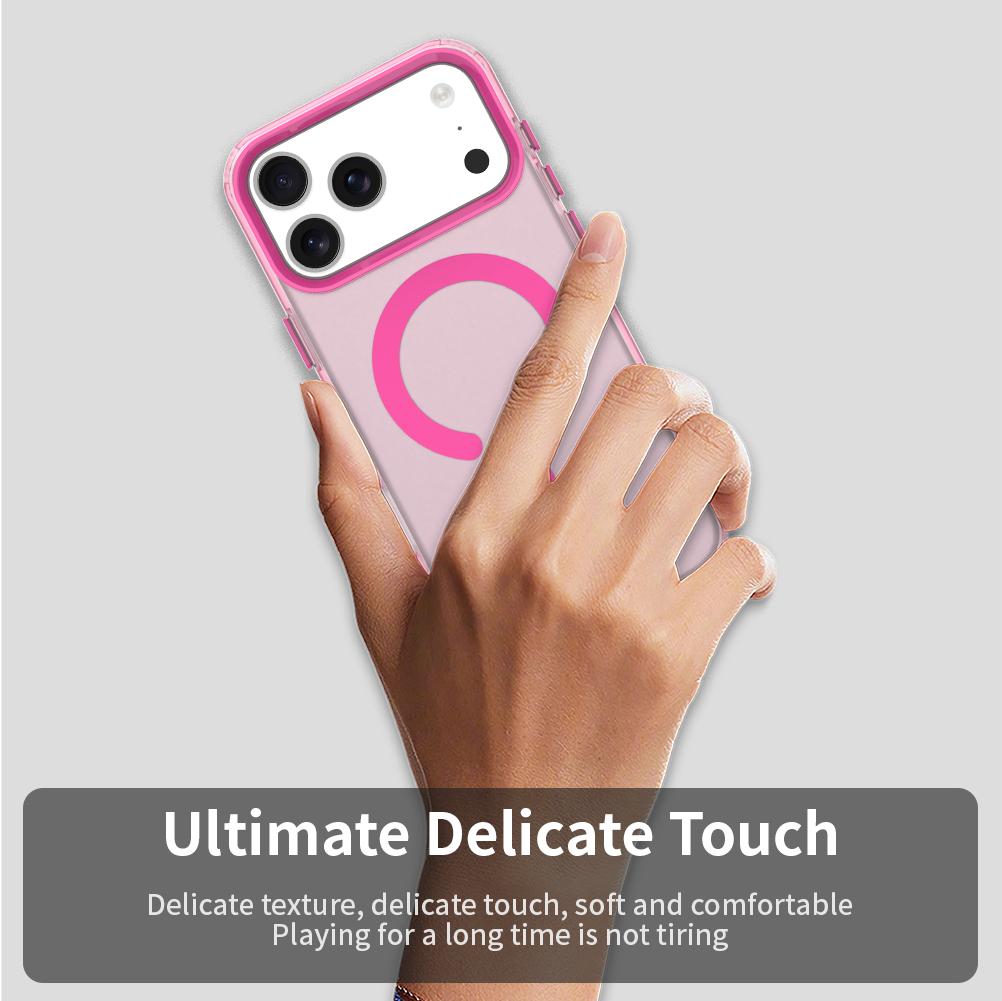 For iPhone 18 Pro C-type Candy Magsafe PC Hybrid TPU Phone Case - Red - EDA007087732D
