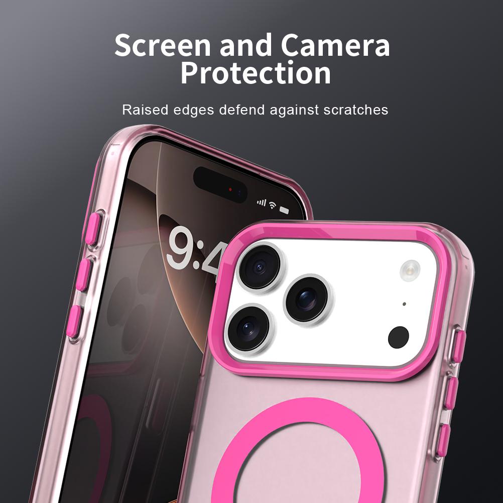 For iPhone 18 Pro C-type Candy Magsafe PC Hybrid TPU Phone Case - Red - EDA007087732D