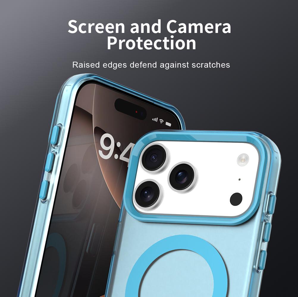 For iPhone 18 Pro C-type Candy Magsafe PC Hybrid TPU Phone Case - Blue - EDA007087732E
