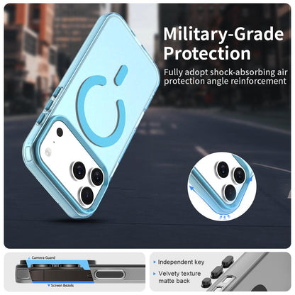 For iPhone 18 Pro C-type Candy Magsafe PC Hybrid TPU Phone Case - Blue - EDA007087732E